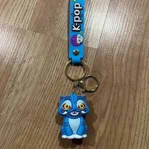Blue Cat K-Pop Keychain